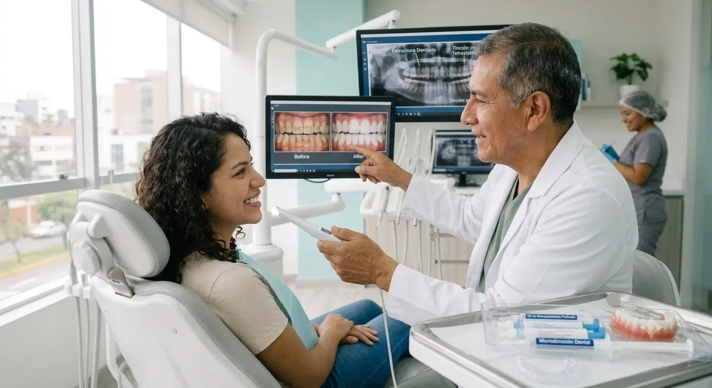 manchas en los dientes tratar con dentistas en lima